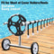 8x Swimming Pool Solar Reel Tube Covers Blanket Straps Pool Attachment Kit Newly