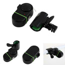 Black Electronic LED Light Fish Bite Sound Alarm Bell On Clip Rod Tackle K3K2