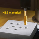 9pcs Hand Tap Drill Bits HSS Screw Spiral Point Thread Hex Shank Machine Tap Kit