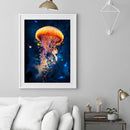 Frameless Oil Painting Arts Picture By Number Jellyfish Hand Painted Craft Set