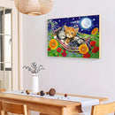 5D Diamond Painting Playing Cat Full Round Drill Rhinestone DIY Art Craft Mos