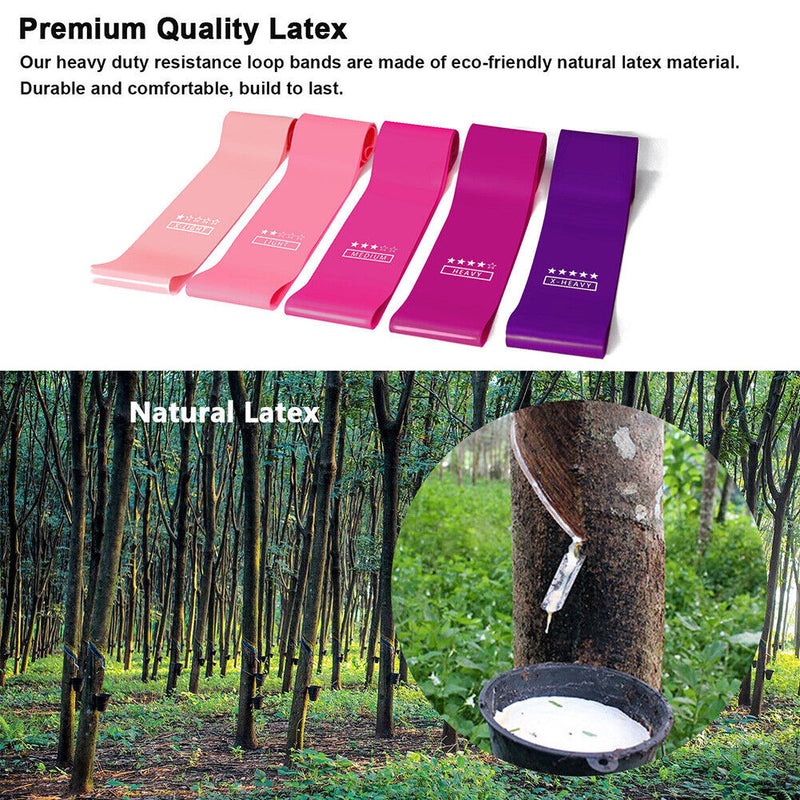 5pcs Fitness Yoga Resistance Bands Exercise Training Female Gym Sports Belts