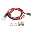 2pcs 5mm White LED Lights Lamp for 1/12 1/18 1/10 1/8 Axial Scx10 RC Cars Parts