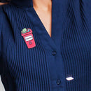 Creative Clothing Bags Women Men Metal Lapel Pin Cartoon Trash Can Drip Brooch