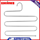 2 Stainless Steel Pants Trousers Hanger Clothes Rack Closet Holder Organizer
