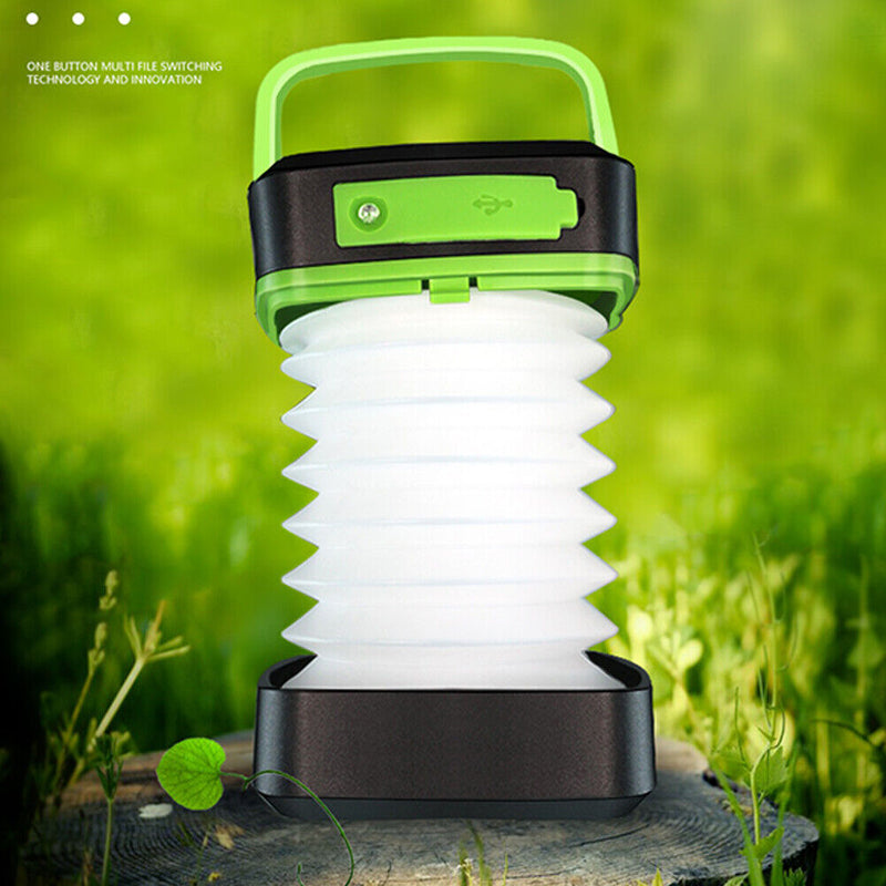 Solar Powered Rechargeable Collapsible LED Lanterns Emergency Camping Flashli