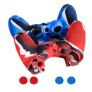 2PCS Red & Blue Silicone Soft Skin Case Cover Protector & 4Pcs Joystick T