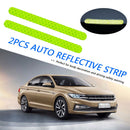 2x Car Reflector Stickers Rearview Mirror Reflective Warning Tape (Green) Newly