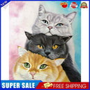 Three Cats Oil Paint By Numbers Kit DIY Acrylic Painting on Canvas Frameles