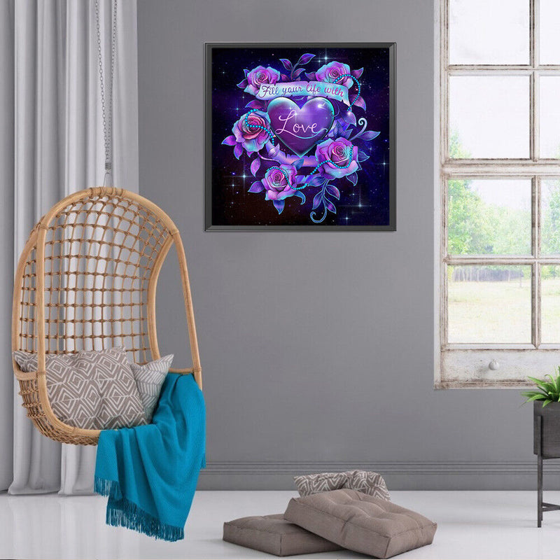 Full Drill Round Diamond Painting Art Abstract Love Mosaic Drawing Picture Kit