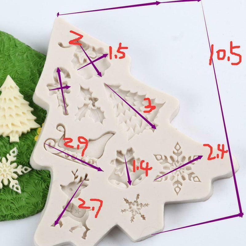 Silicone Fondant Mold Christmas Tree Cake Chocolate Mould g Baking E2N0