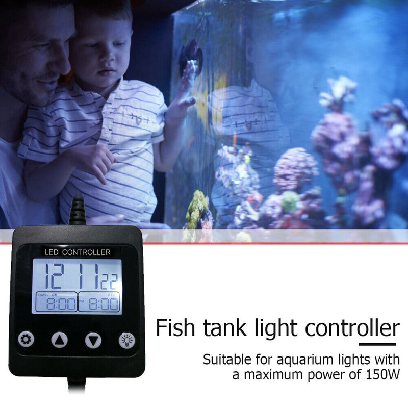 LED Aquarium Light with Timer Dimming Fish Tank Modulator LCD Display Controller