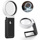Stand Magnifying Glass Handheld Foldable Magnifier Shatterproof Magnify Glass
