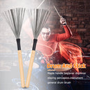Metal Wire Drum Brush Sticks Maple Wood Cleaner Drum Musical Percussion Brushes