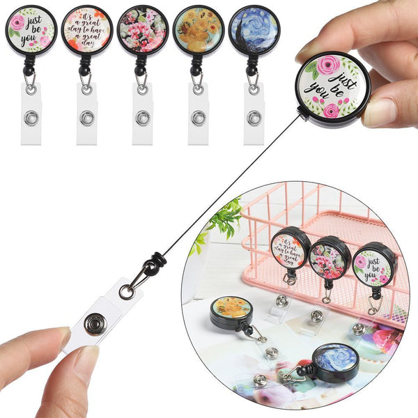 Clip Fashion Retractable Key Ring Badge Holder Nurse ID Name Card Lanyards