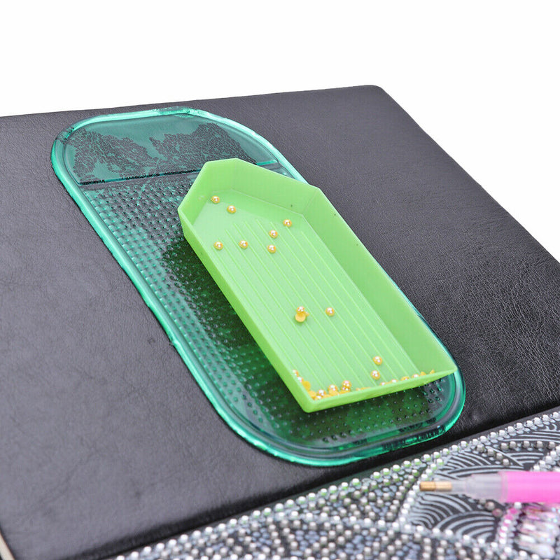 Point Drill Tray Anti-slip Mat for 5D Diamond Painting DIY Tools (Green) Newly
