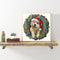 40x40cm Xmas Dog Frameless Picture Oil Paint By Numbers Hand Painted Home Decor