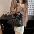 Fashion Women Cotton Padded Totes Winter Ladies Crossbody Bags Adjustable Casual