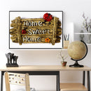 5D Kit Rhinestone Pictures DIY Full Round Drill Wooden Poster Diamond Paintin