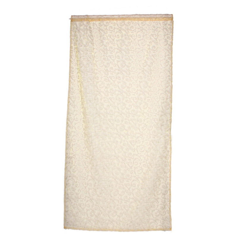 Window Curtain Plant Floral Pattern Sheer Voile Tulle Drape Valances Beige