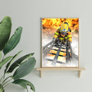 5D DIY Full Drill Diamond Painting Fire Fighter Cross Stitch Mosaic Kits Decor