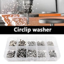 #A 580 Packs Circlip Retaining Ring Oil Resistance E-Clip Washer for M1.5-M10