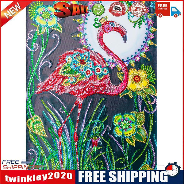 Flamingos 5D DIY Partial Special Shape Drill Diamond Painting