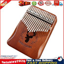 17 Keys Kalimba Mahogany Wooden Thumb Piano Percussion Instrument (Coffee) Newly