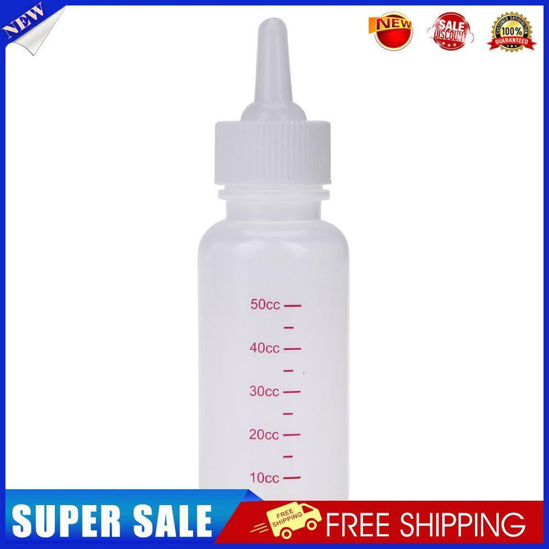 5pcs 50ml Puppy Kitten Feeding Bottle Pet Dog Cat Transparent Feeder