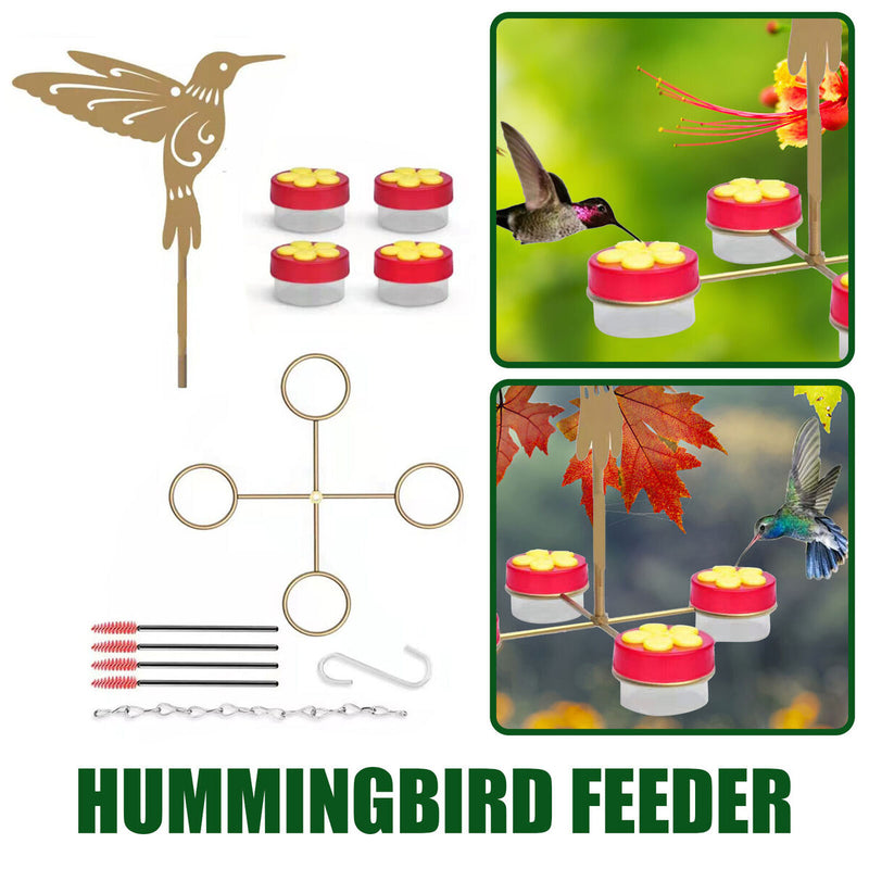 Courtyard Bird Feeder Set - Outdoor Spring Birds Water Drinking for Garden