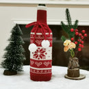 Home Knitting Wine Bottle Cover Stoppers Bag Merry Christmas Xmas Decorations