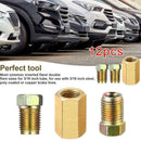 12Pcs/Set 3/16" Brake Line Repair Female Union Inverted Tube Fittings Nuts P1F4