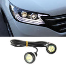 2pcs White Eagle Eye LED DRL Reverse Backup Turn Signal Light for Car Motorcycle
