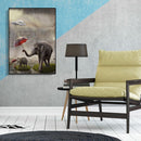 Frameless Painting By Numbers Elephants DIY Handmade Art Drawing On Canvas Craft