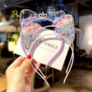 Girls Cartoon Hair Band Cat Ear Head Band Transparent Hair Accessories Crown