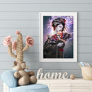 Full Round Diamond Painting DIY Kit Japanese Geisha 5D Rhinestone Mosaic Picture