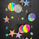 Star Paper Garland Ornaments Birthday Party DIY Wedding Decor (Star Round) Newly