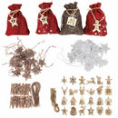Christmas Advent Calendar Countdown Hanging Tags Number Label Wooden Pendant