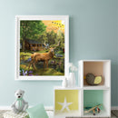 #A Woods Animal Oil Paint By Number Kit DIY Acrylic Painting Wall Art Picture
