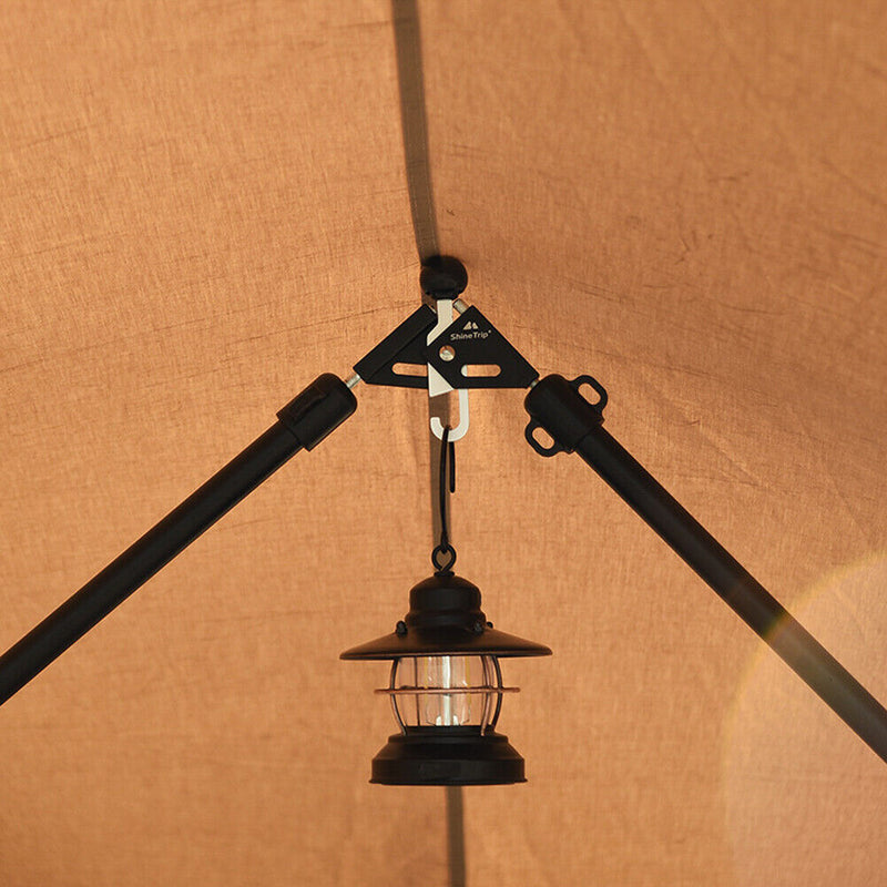 Tent Canopy Strut Pole Thimble Adjustable Top Support Connector (Black 1pc)