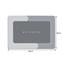 Water Absorption Non-slip Carpet Washable Floor Mat (Light Grey 40x60cm) Newly