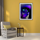 5D DIY Full Drill Round Shape Butterfly Eyes Rhinestone Diamond Drawing for Home