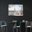 5D DIY Diamond Painting Eiffel Tower Flower Rhinestone Kit Full Round Wall Craft