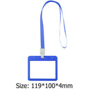 Double Sided ID Card Protector Waterproof Name Badge Holder (Dark Blue)