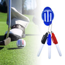 Golf Ball Clip Liner Marker Pen Template Alignment Marks Tool Set (Blue) Newly