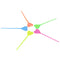 50pcs Disposable Plastic Colorful Stick Love Heart Arrow Shape Fruit Fork