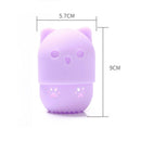 Silicone Beauty Sponge Storage Box Egg Stand Powder Puff Holder (Purple) Newly
