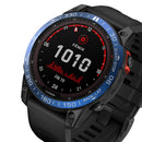 Stainless Steel Bezel Case Cover Bumper Ring (For Garmin Fenix 7X Blue) Newly