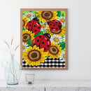 Diamond Drawing Sunflower Ladybird Special-shaped Partial Drill 5D DIY Crafts