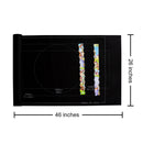 26x46 inch Puzzles Mat Roll Jigsaw Felt Playmat for Up to 1500pcs (Black)